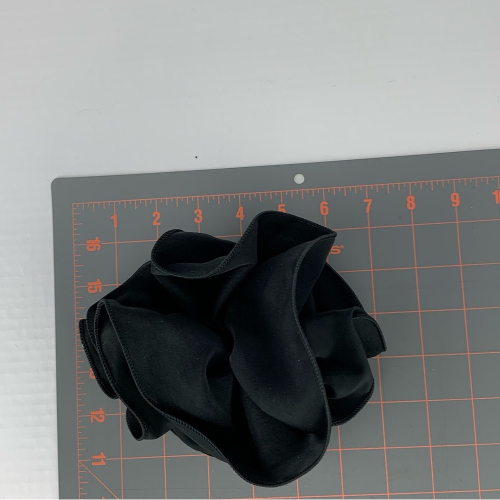 Black Silky Fabric Hair Barrette